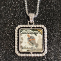 Dedicated 2 the Oldies Necklace charm - Silver