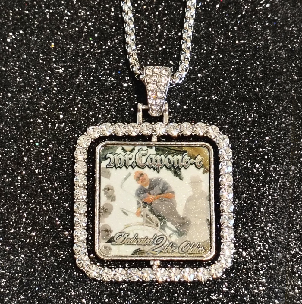 Dedicated 2 the Oldies Necklace charm - Silver