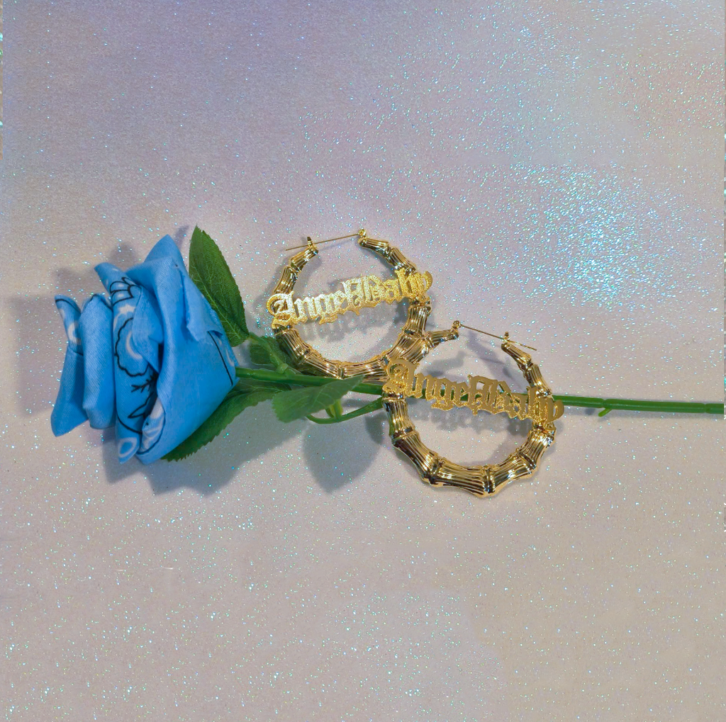 Angel Baby Gold Bamboo Chola Hoops by Mr. Capone-E