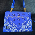Royal Blue Bandana Purse (Square)