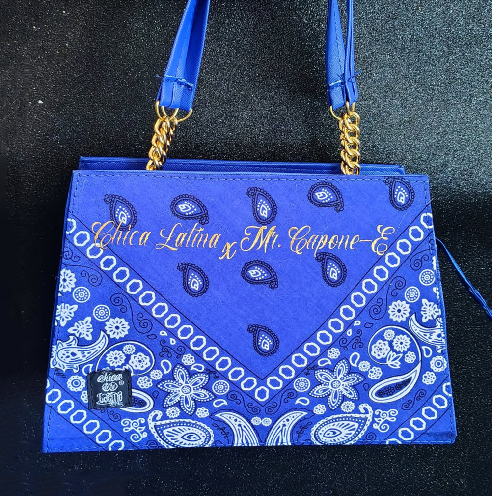 Royal Blue Bandana Purse (Square)