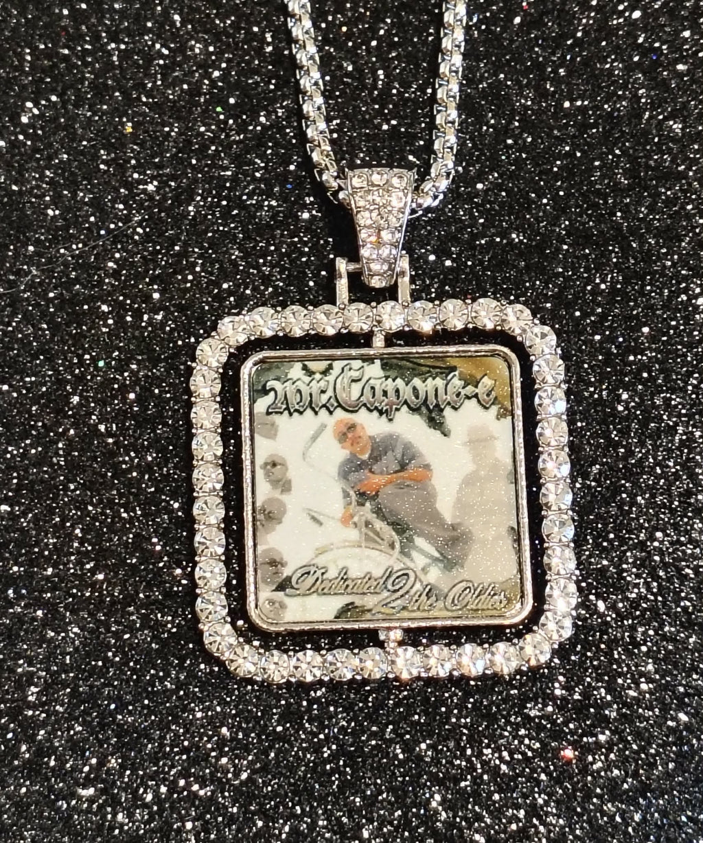 Dedicated 2 the Oldies Necklace charm - Silver