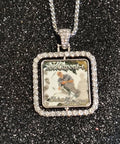 Dedicated 2 the Oldies Necklace charm - Silver